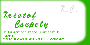 kristof csepely business card